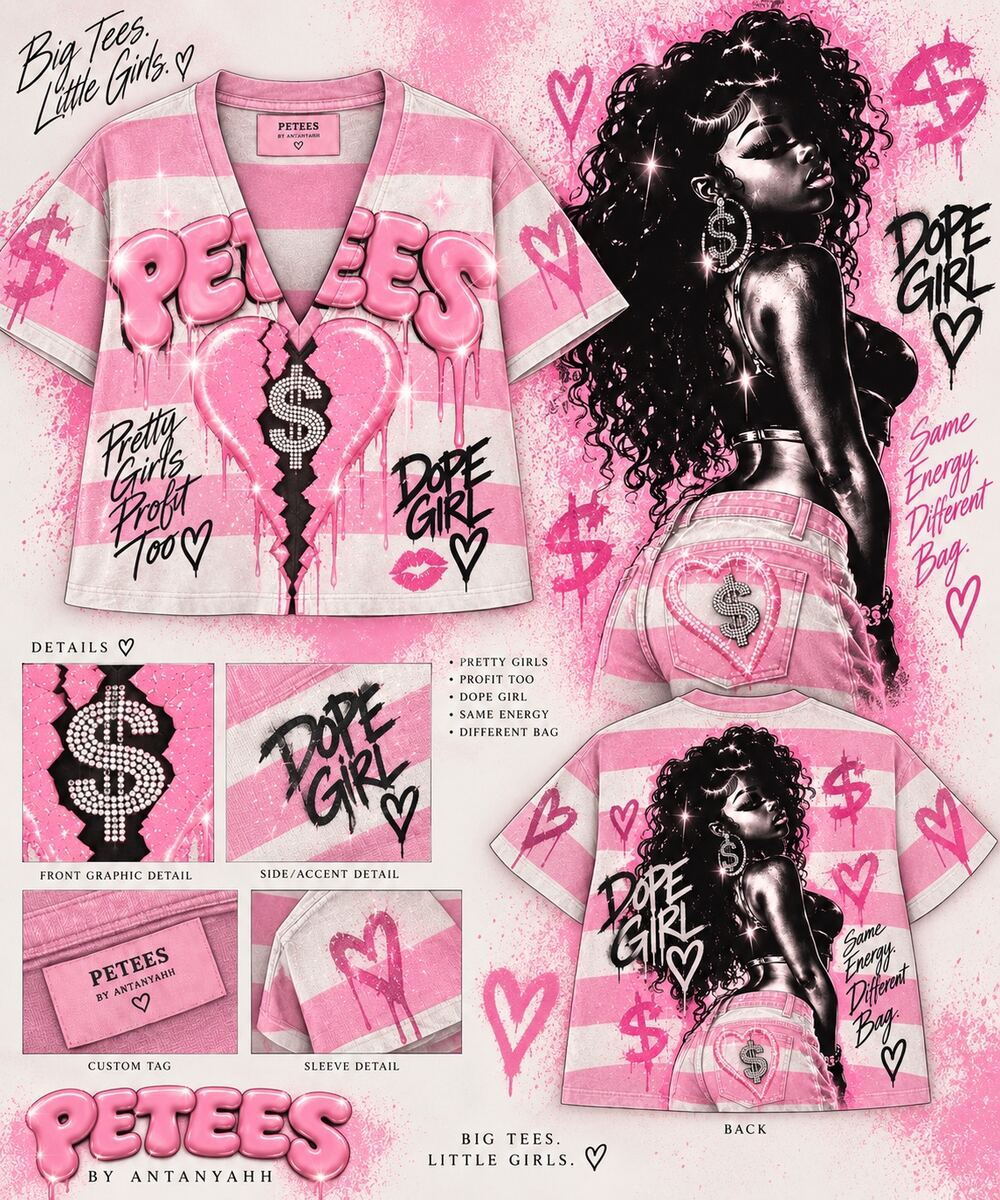 Pink Stripe Profit V-Neck